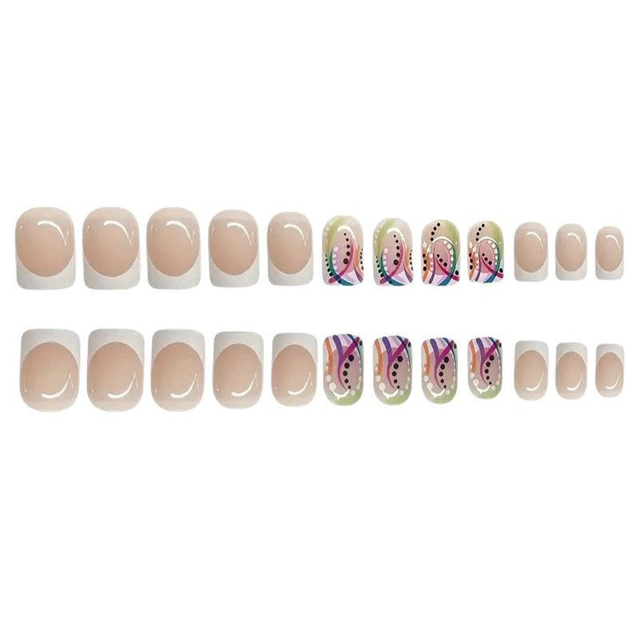 Artistic Geometric Nail Art Extensions Bowlift