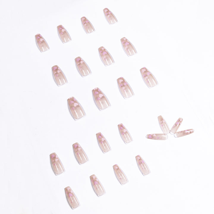 Artful Nail Art with Heart Pattern Bowlift