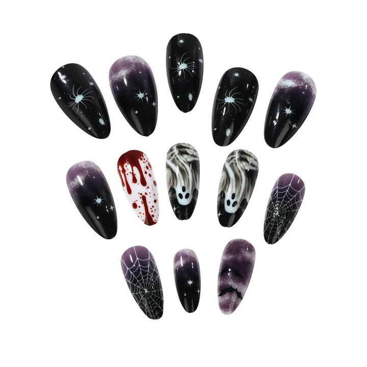 Artificial artificial nails with Halloween motifs Bowlift