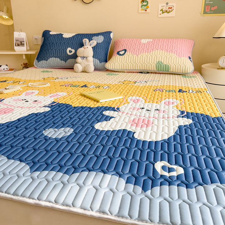 Playful Rabbit-Themed Quilted Bedspread Set