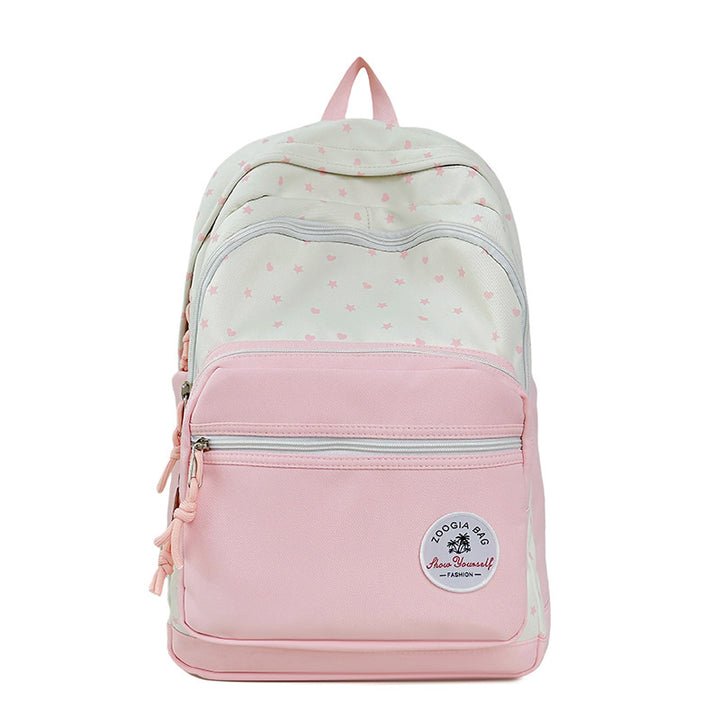 Charming Star-Patterned School Backpack Bowlift