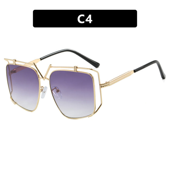 Women's futuristic oversized sunglasses with unique geometric frame Bowlift
