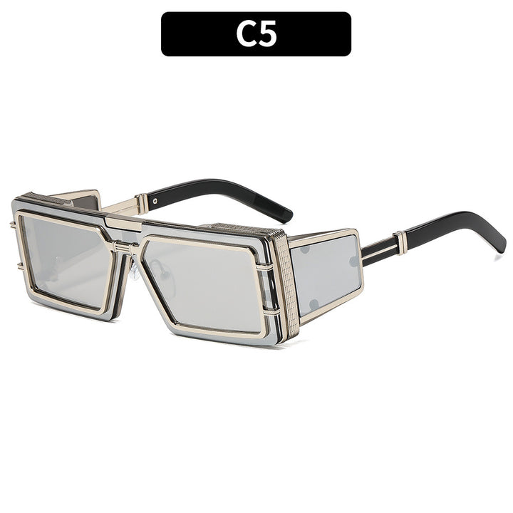 Women Geometric Oversized Sunglasses with Luxurious Frame Bowlift