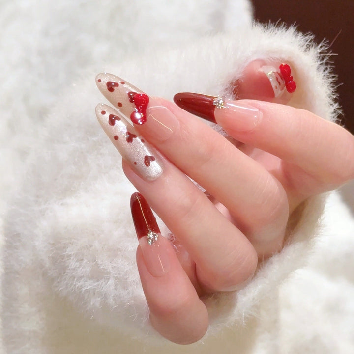 Artistic Press-On Nail Set Bowlift