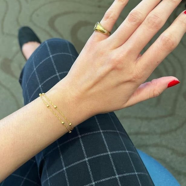 Delicate Silver Chain Bracelet Bowlift