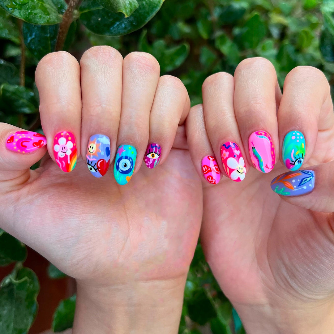 Creative and colorful nail art Bowlift