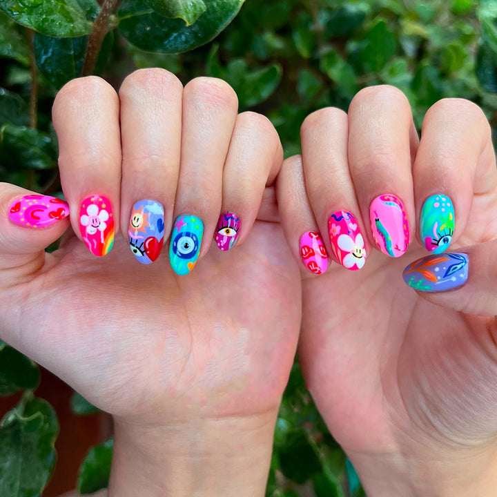 Creative and colorful nail art Bowlift
