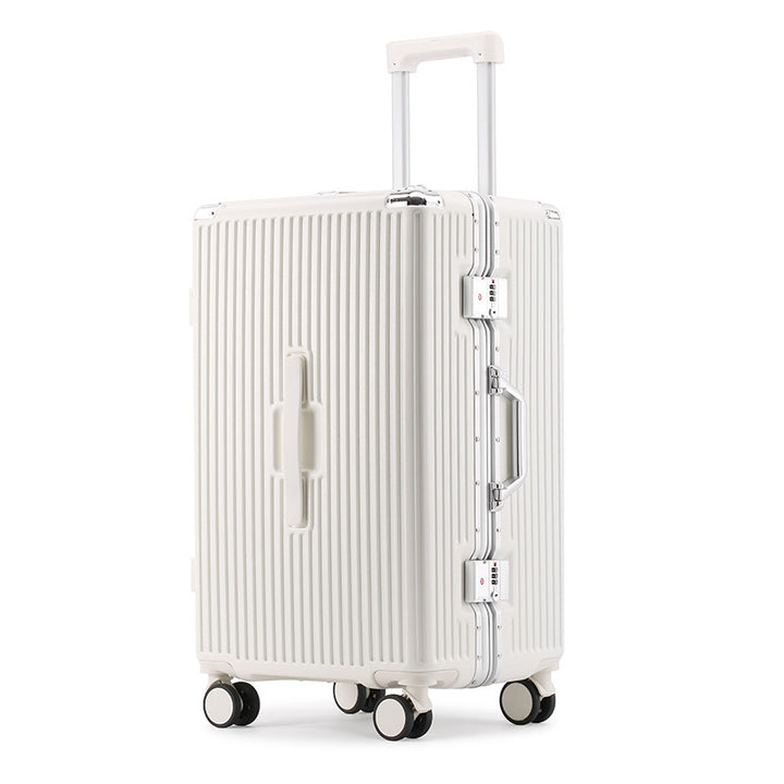 Unisex Stylish High-Impact Ribbed Hardshell Suitcase Bowlift