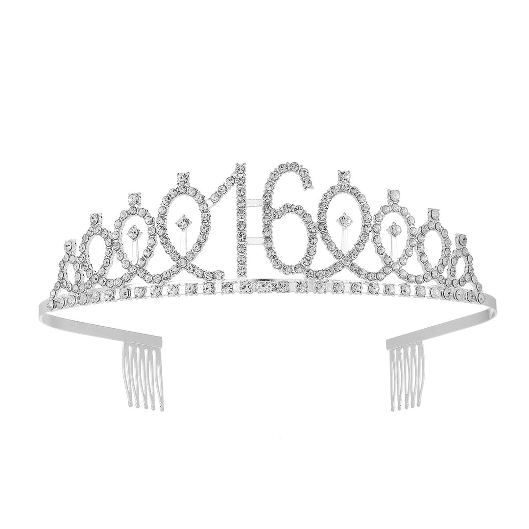 Women's Crystal-Embellished Tiara with Elegant Design Bowlift
