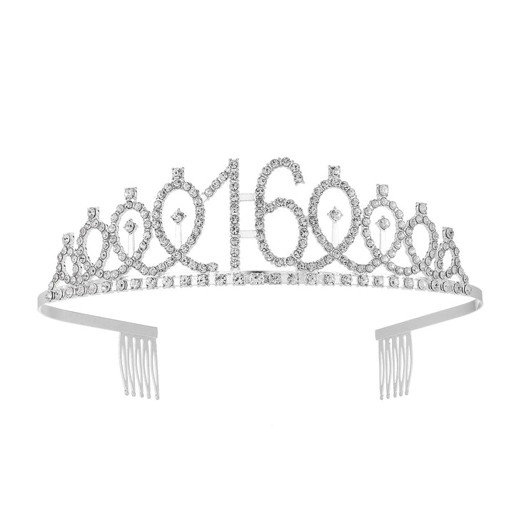 Women's Crystal-Embellished Tiara with Elegant Design Bowlift