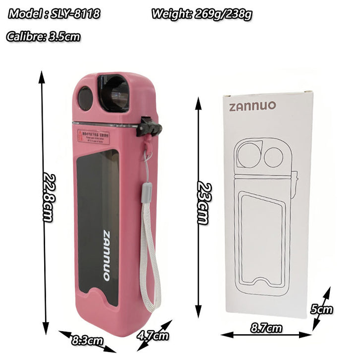 Ladies unique flip-top drinking bottle with viewing window Bowlift