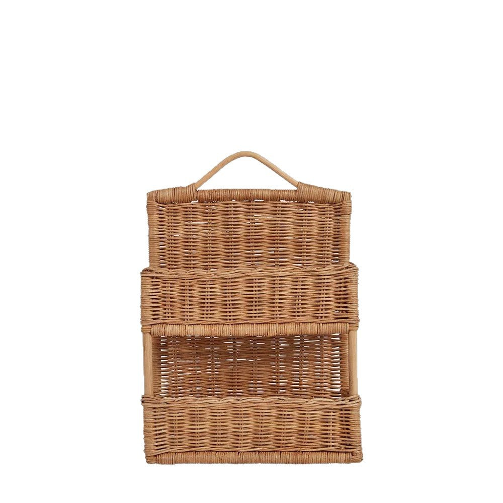Braided storage basket with handle Bowlift