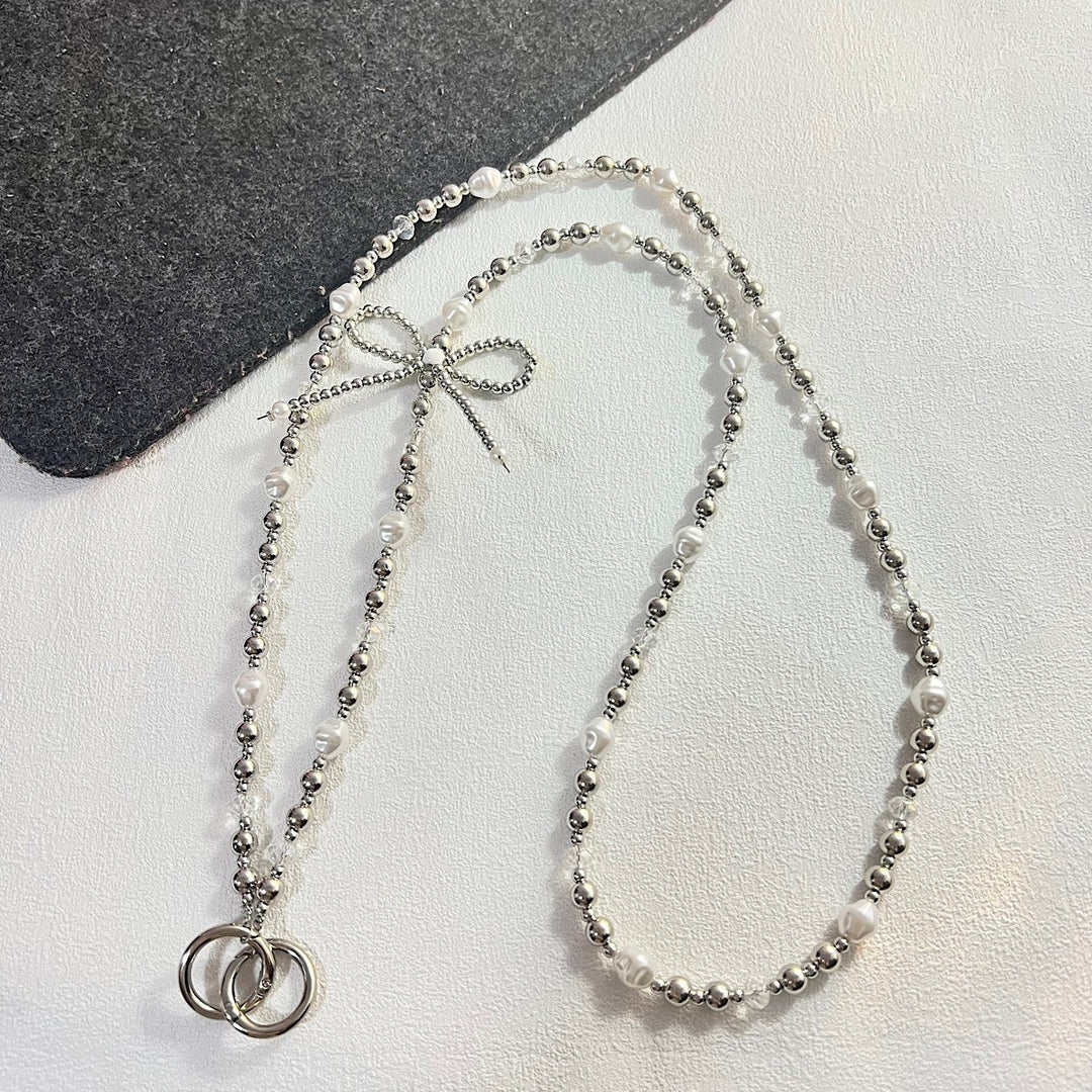 Heart-Designed Beaded Eyewear Chain Bowlift