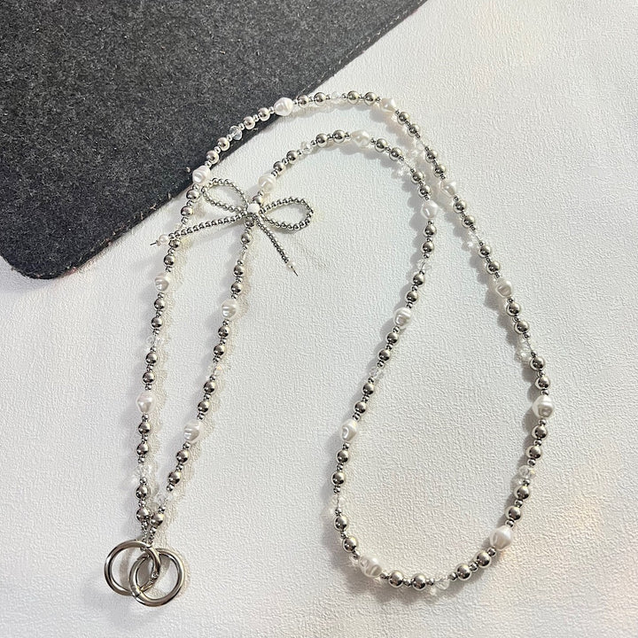 Heart-Designed Beaded Eyewear Chain Bowlift