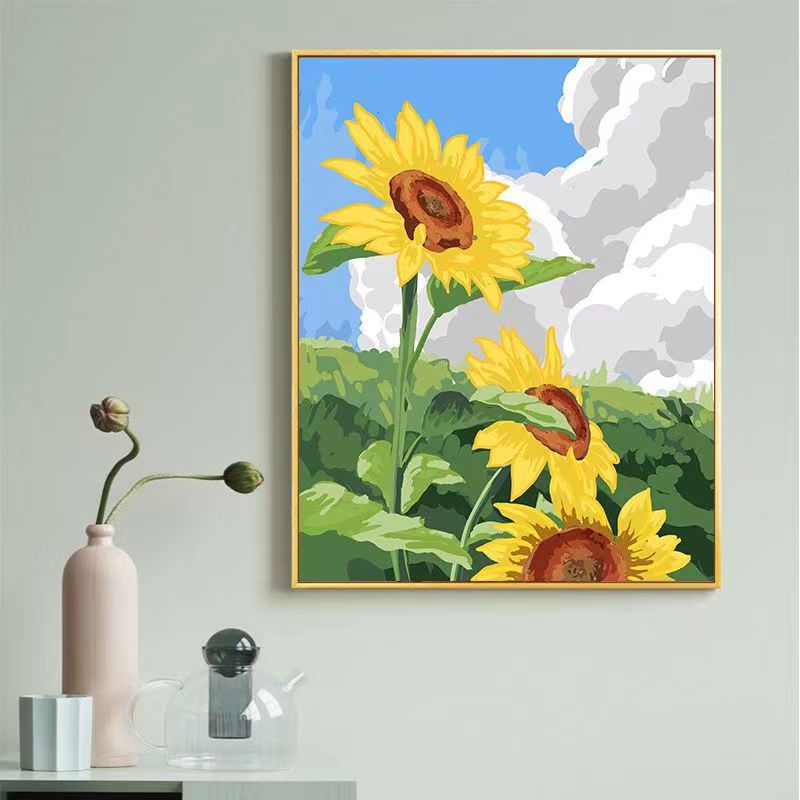Sunflower-Themed Canvas Art Print Bowlift