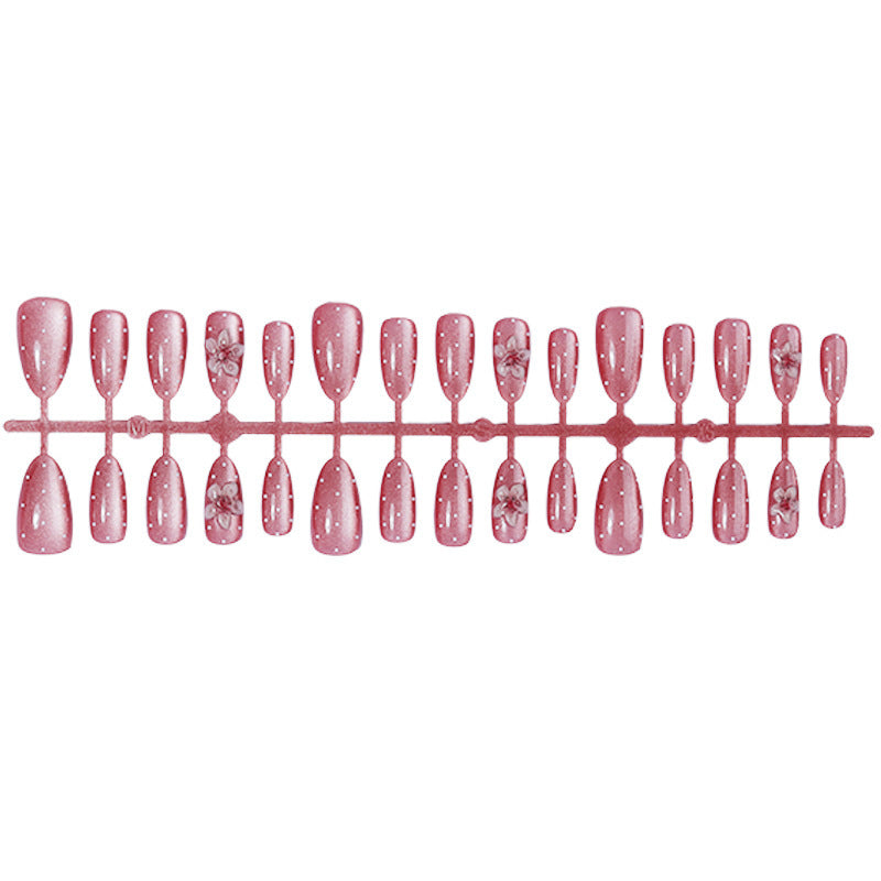 Premium Adhesive Press-On Nail Set with Floral Patterns Bowlift