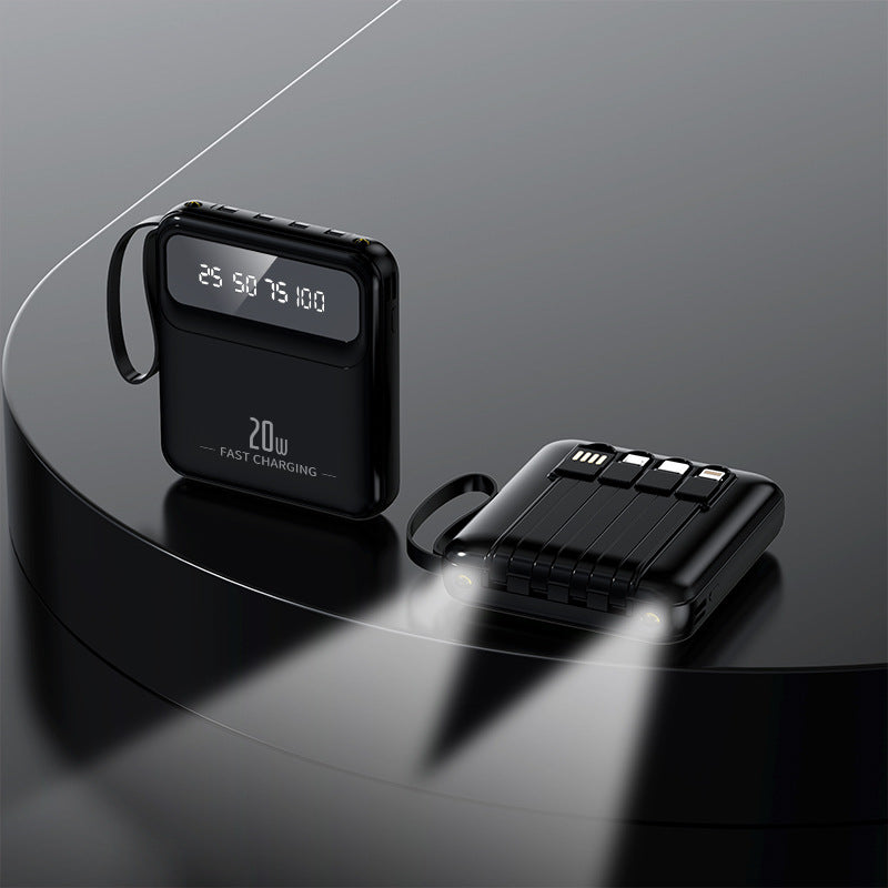 Portable power bank with multifunctional fast charging capability and digital display Bowlift
