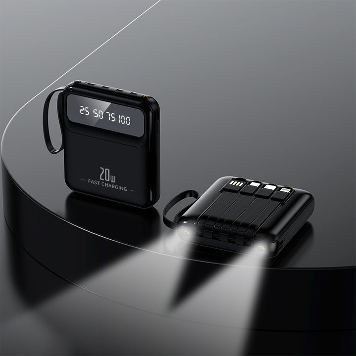 Portable power bank with multifunctional fast charging capability and digital display Bowlift