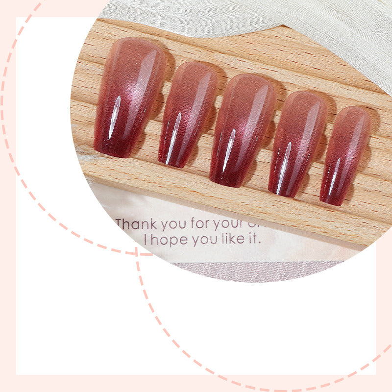 Acrylic nail set with glamorous gradient and glitter accents Bowlift