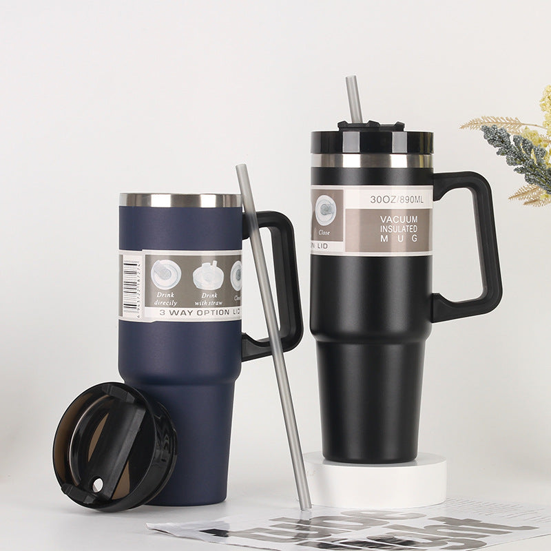 Ladies Insulated Portable Drinking Cup with Straw Bowlift
