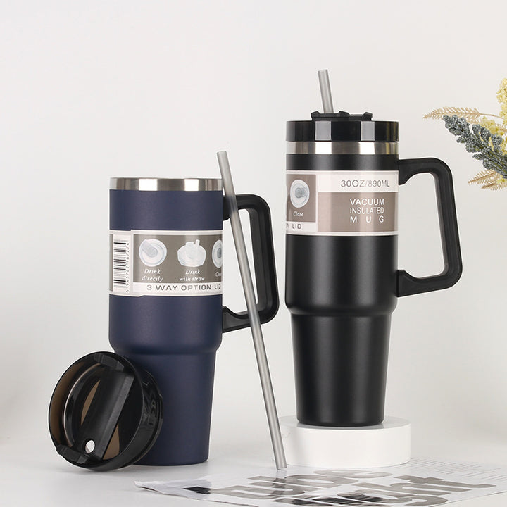 Ladies Insulated Portable Drinking Cup with Straw Bowlift