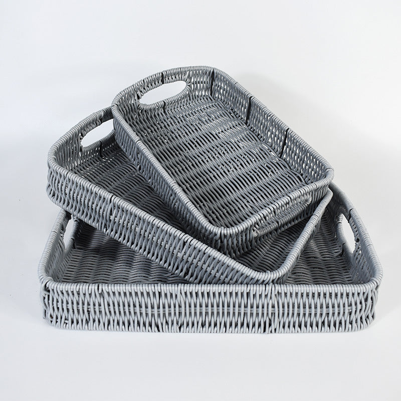 Stacking Woven Storage Trays Bowlift