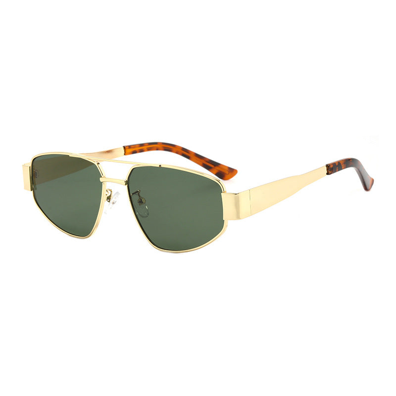 Men's Aviator-Style Metallic Sunglasses Bowlift
