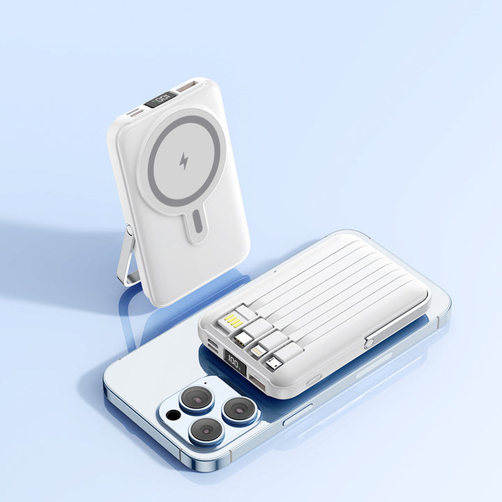 Portable power bank with multifunctional charging cables Bowlift