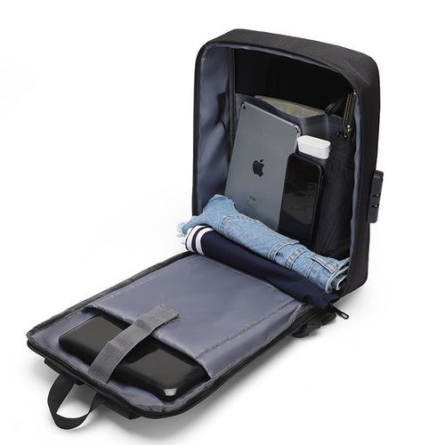 Geometric Design Laptop Backpack Bowlift