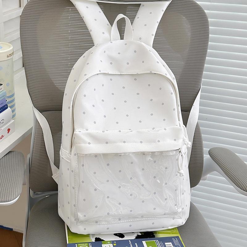 Stylish Polka Dot Patterned Backpack