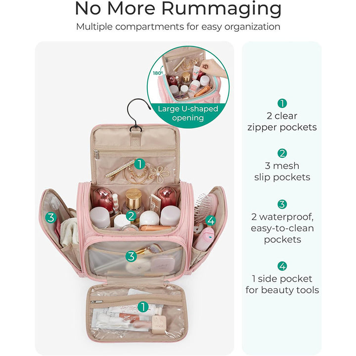 High-quality cosmetic organizer bag with removable compartments Bowlift