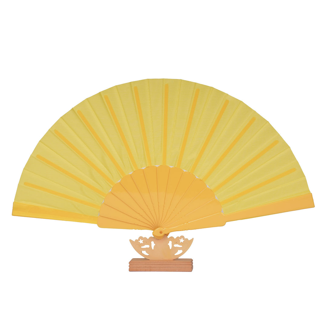 Women's artistic hand fan with filigree wooden handle Bowlift