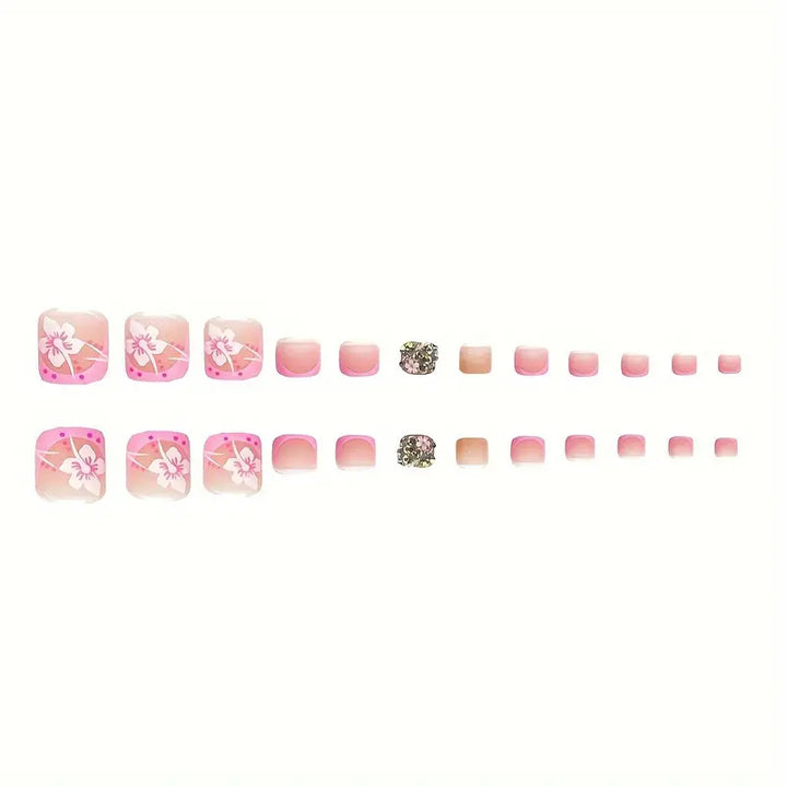 Floral Art Press-On Nail Set Bowlift