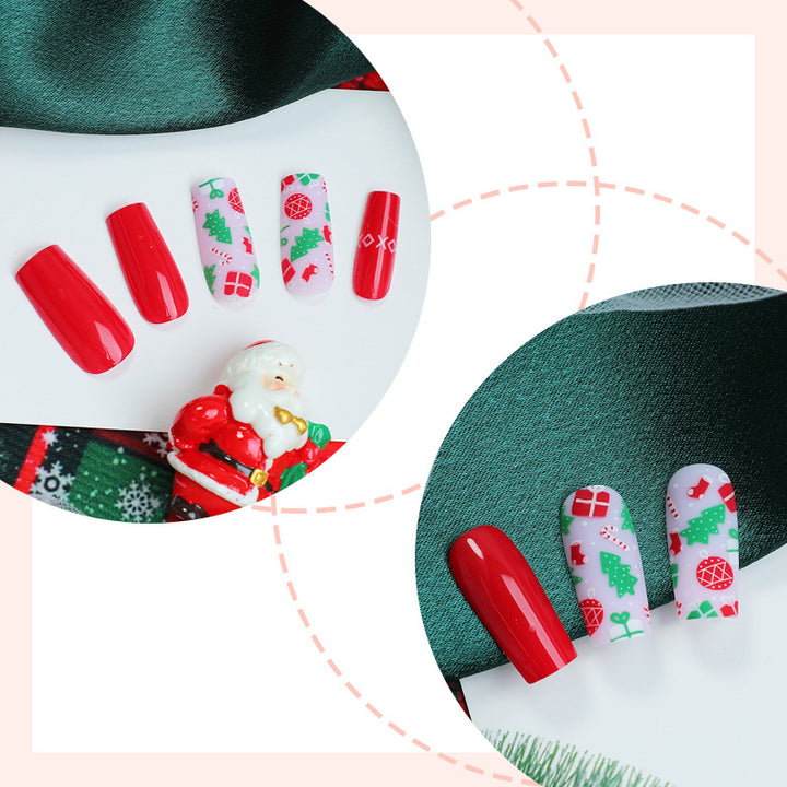 Holiday-Themed Press-On Nail Set Bowlift