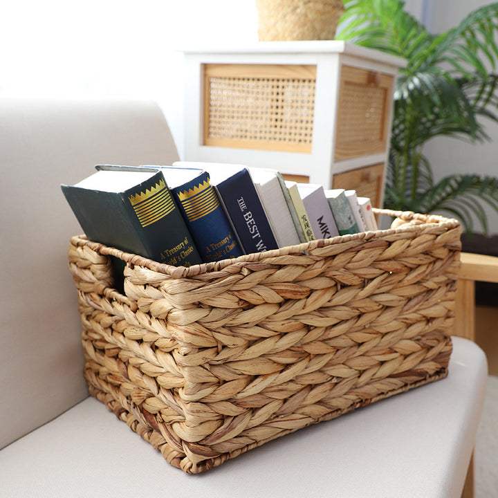 Handcrafted organizer basket with two handles Bowlift