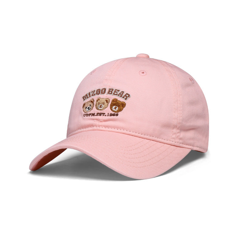 Women playful cotton cap with embroidered animal design Bowlift