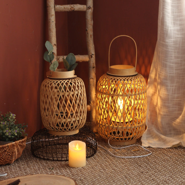 Handmade Rattan Lantern Bowlift