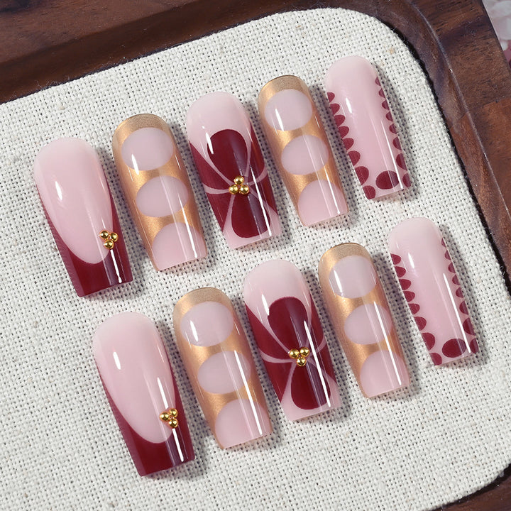 Elegant Decorative Press-On Nails Bowlift