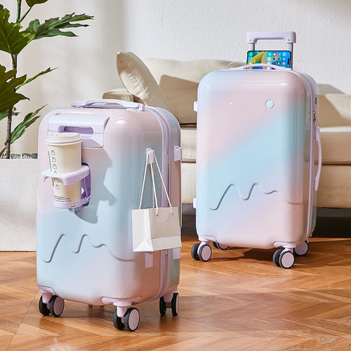 Unisex Innovative Charging Travel Suitcase Bowlift