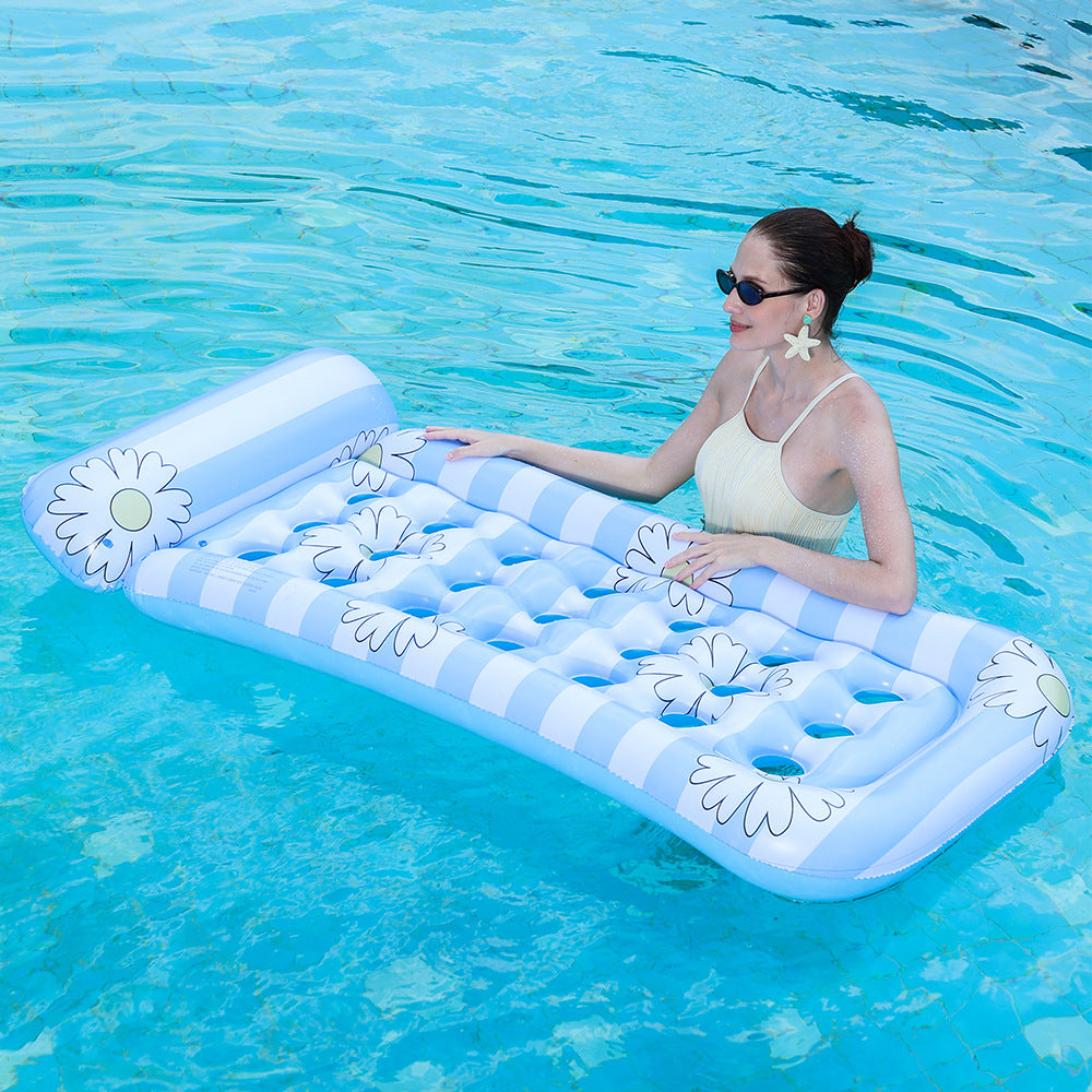 Women's Inflatable Lounger with Flower Design Bowlift