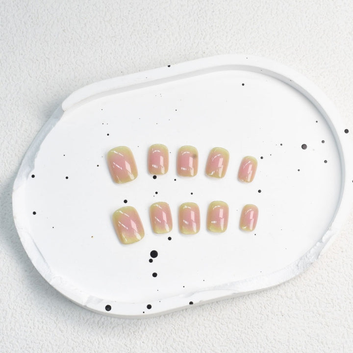 Artificial nails with elegant ombre look Bowlift
