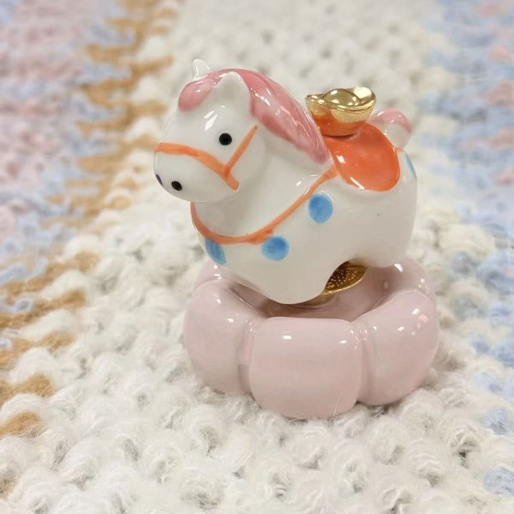 Ceramic Twirling Pony Ornament Vase