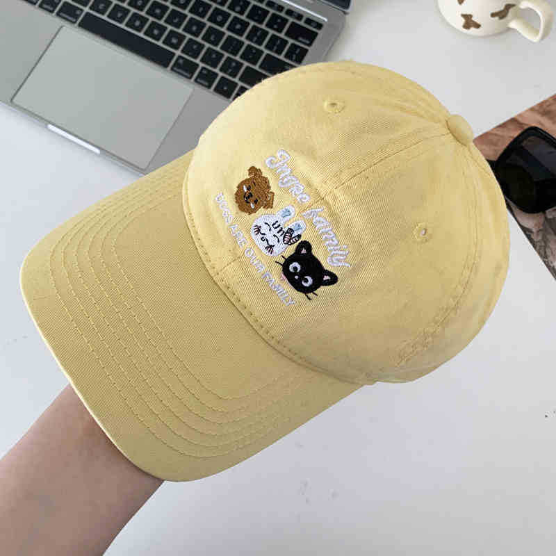 Women's Playful Embroidered Animal Cap Bowlift