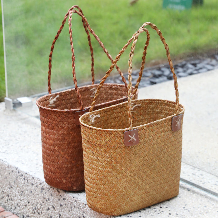 Women Durable Straw Bag Bowlift