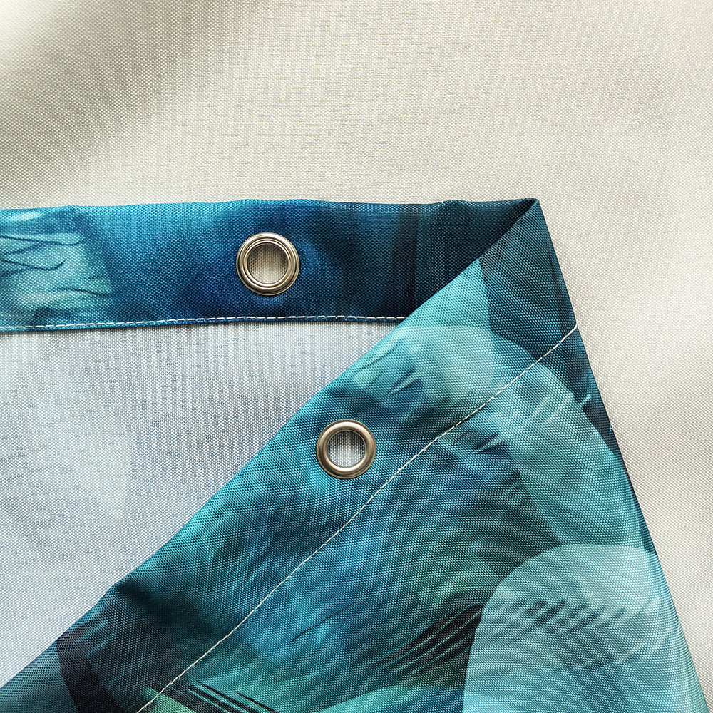 Artistic Feather Print Shower Curtain Bowlift