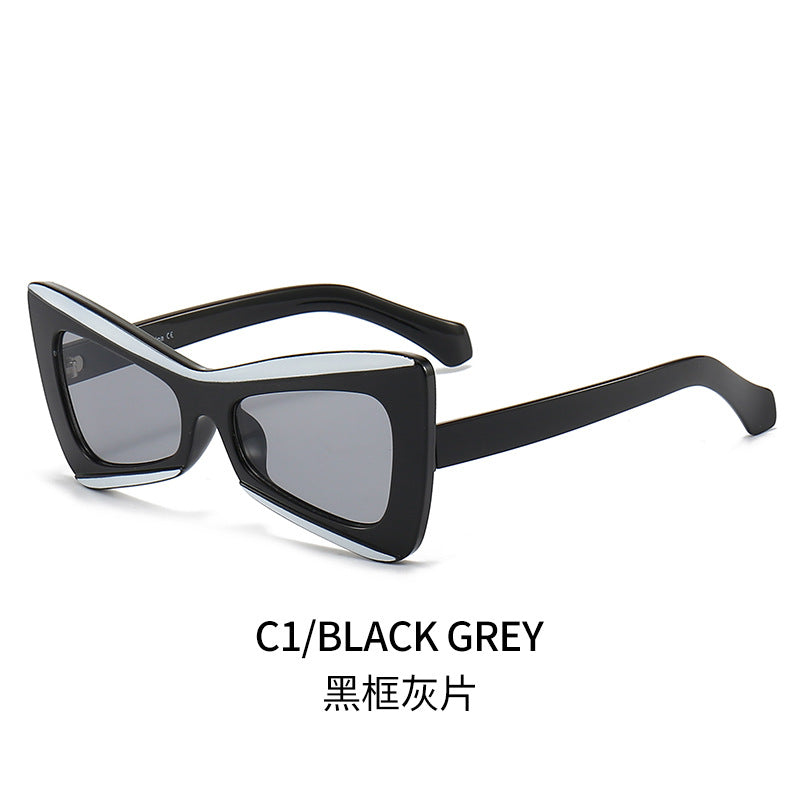 Women's Fashion Cat-Eye Sunglasses with Wide Frame Bowlift