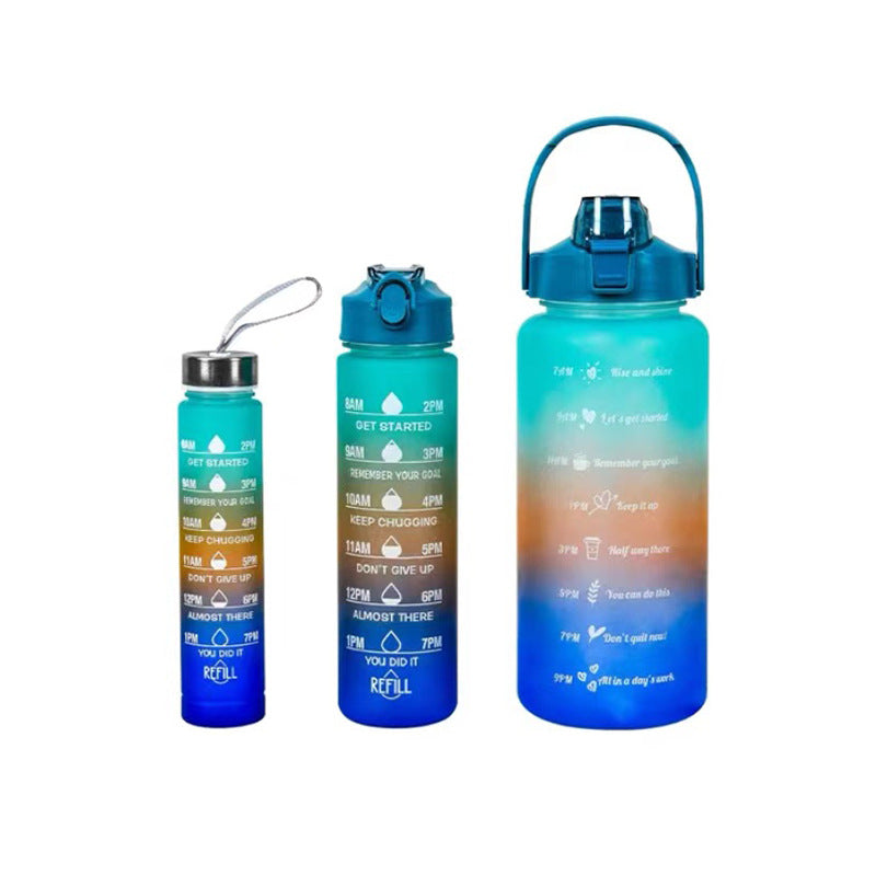 Unisex Motivating Water Bottle with Time Markings Bowlift
