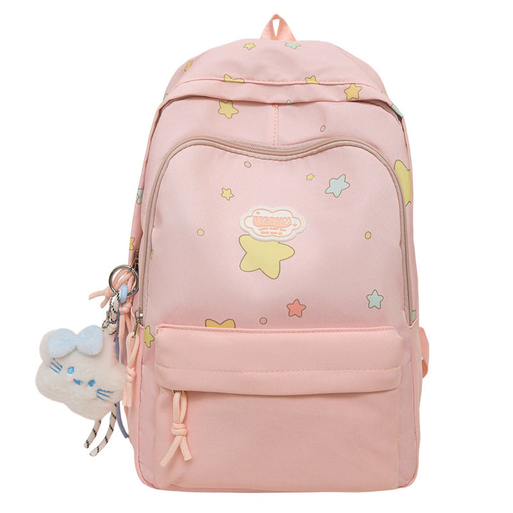 Playful Starry Print Backpack Bowlift