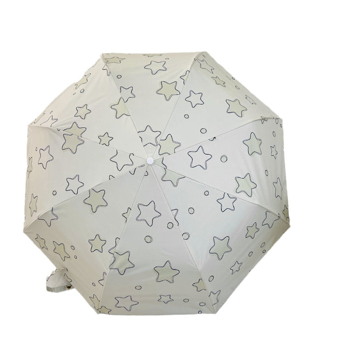 Ladies Automatic Folding Umbrella with Creative Pattern Bowlift
