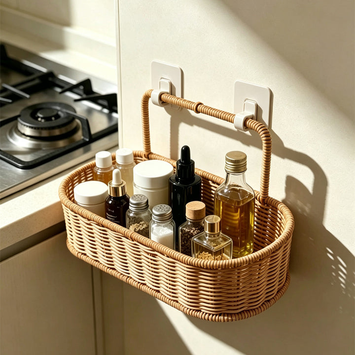Multi-Tiered Wicker Storage Organizer Bowlift
